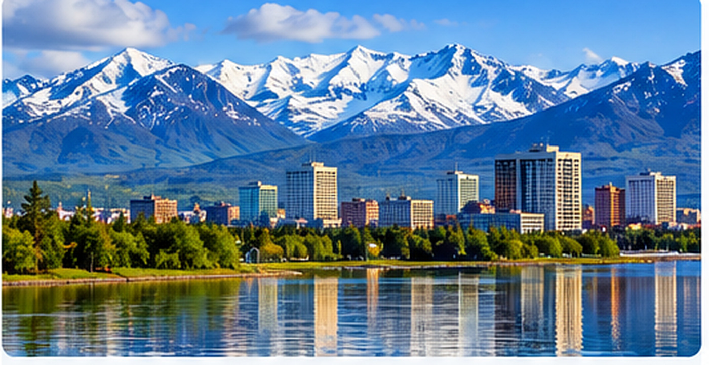 Anchorage Alaska skyline with Chugach Mountains illustrating DSCR Loan Alaska investment markets